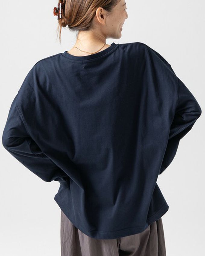 日本 gleam - 相良刺繡哈士奇印花帥氣長袖T恤-灰