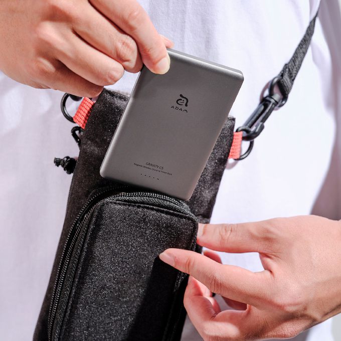 亞果元素 - ADAM GRAVITY C5 超薄型磁吸行動電源-泰坦灰