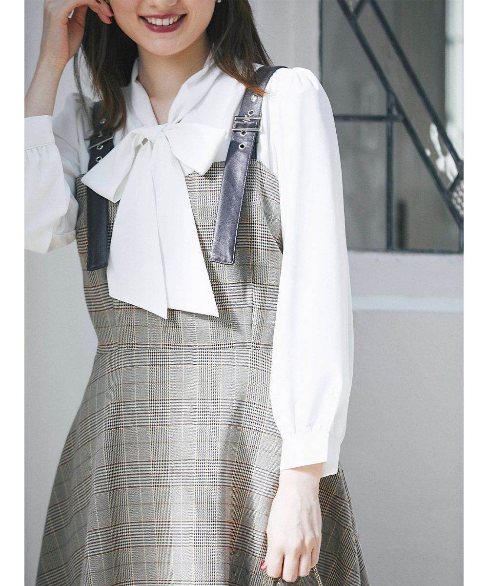 日本 tocco-closet - 蝴蝶紐結細針織上衣-天使白