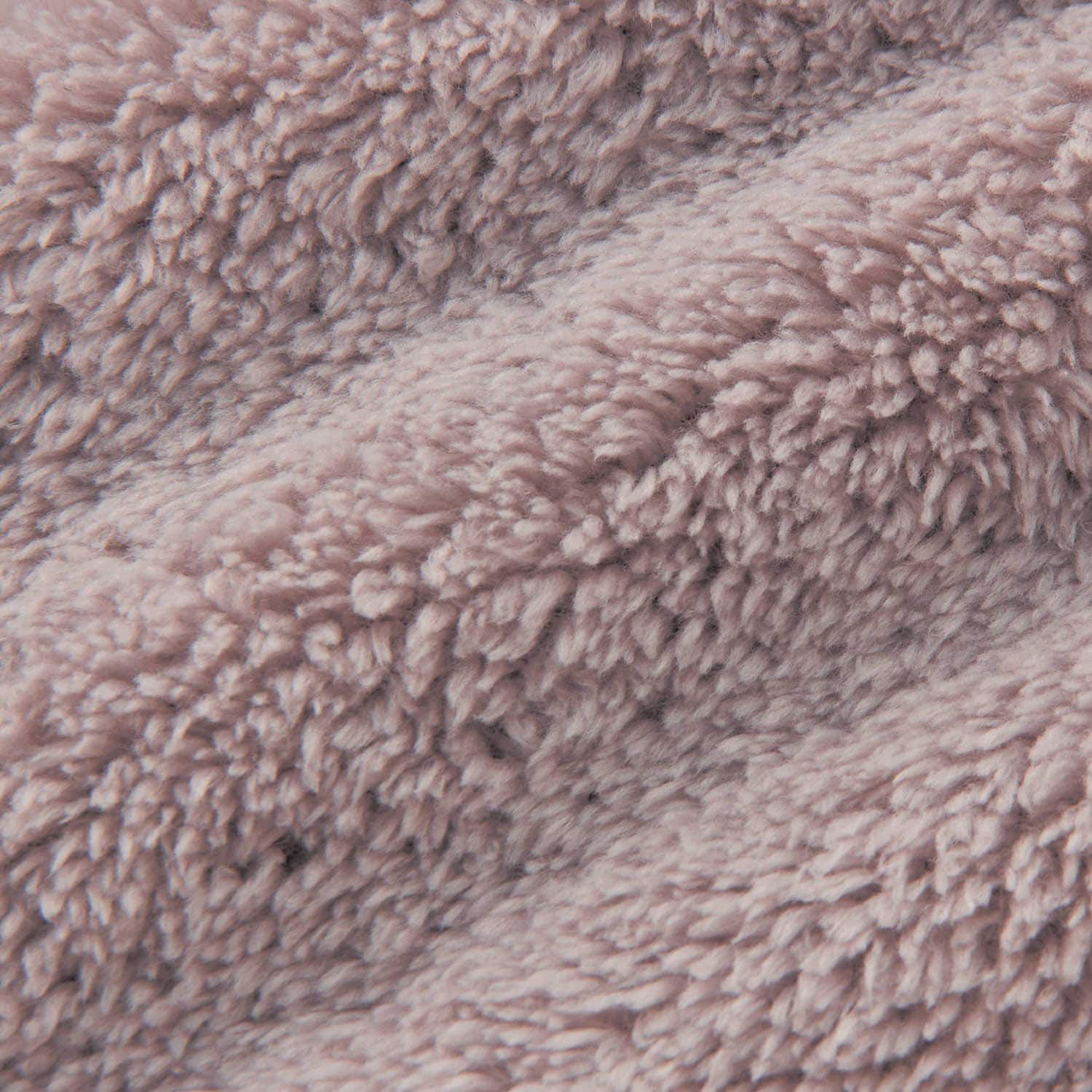 日本千趣會 - 燈芯絨拼接泰迪熊保暖外套-撞色-灰粉x卡其