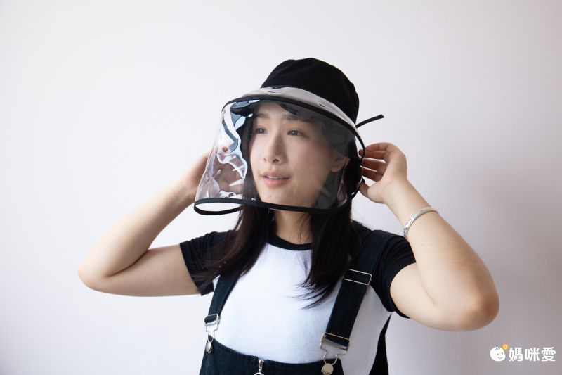 小清新防曬漁夫帽(可拆式面罩)-黃色 (頭圍56-58cm)