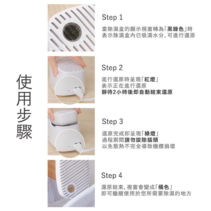Jway - 綠能無線除濕器2小時極速還原-JY-DH322