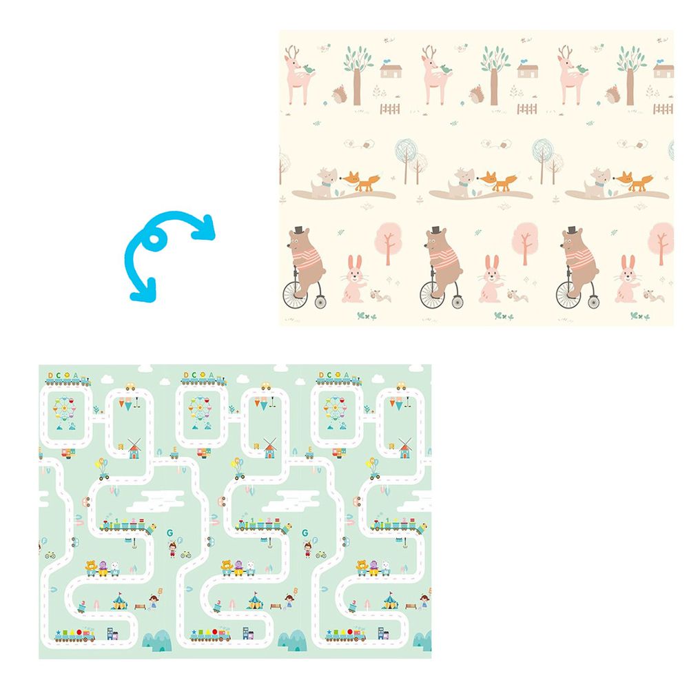 國民地墊-森林遊樂園 (厚度1cm)-(雙面花色，共一片地墊)