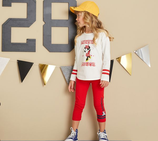 麗嬰房 Disney - 米妮系列運動甜心上-白色