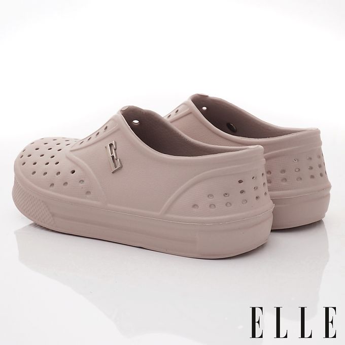 ELLE - 台灣製ELLE洞洞輕便休閒鞋-K233772奶茶(中小童段)-洞洞鞋-奶茶