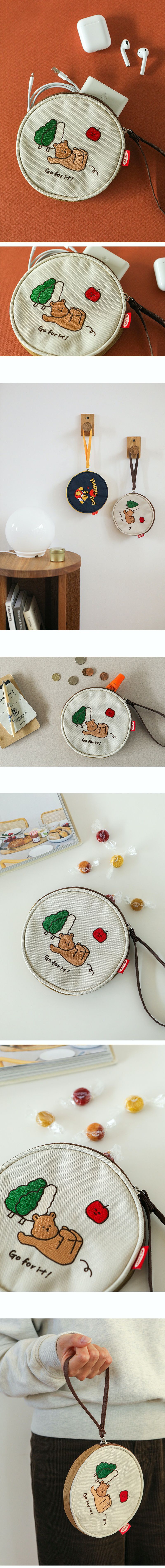 韓國 Daily Like - 圓形零錢包-森林果凍熊 (15 x 15 x 1cm)