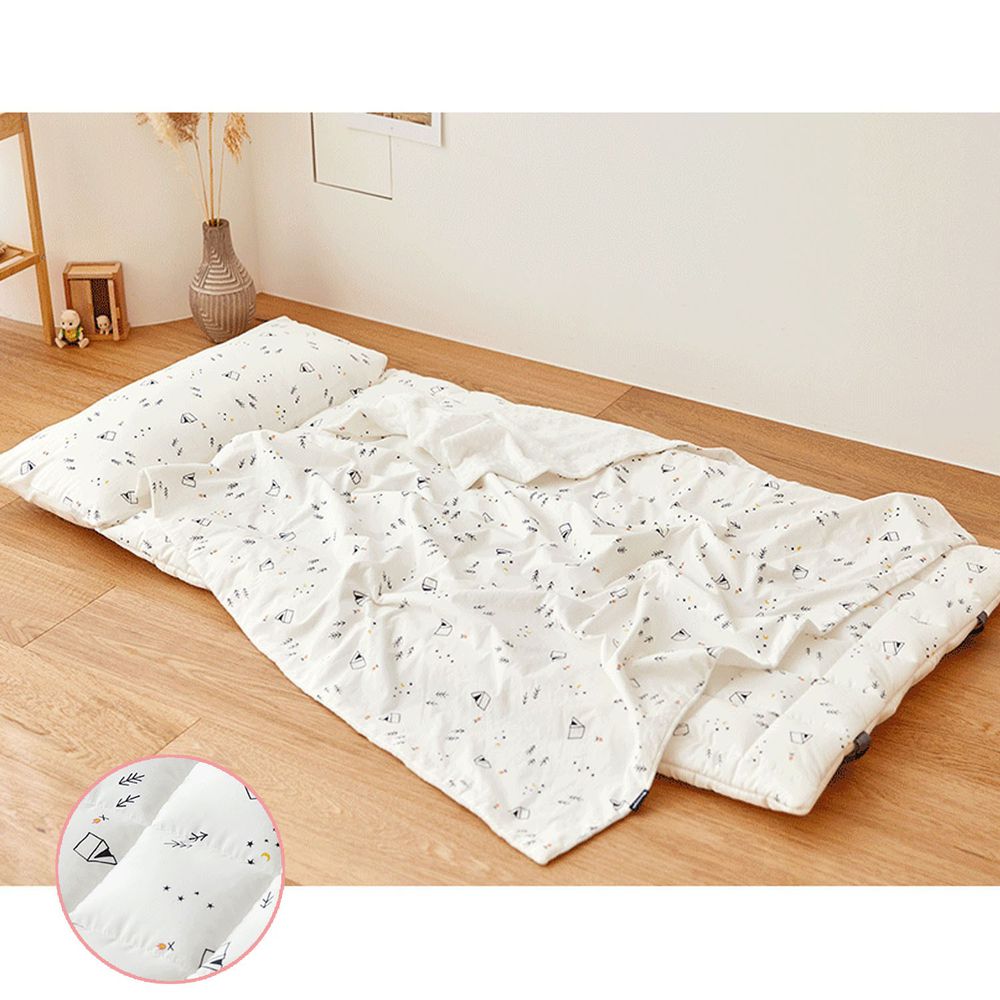 韓國 Formongde - (升級版)5cm厚墊雙面用睡袋/寢具(附收納袋)-*此花色售完不補-野外露營