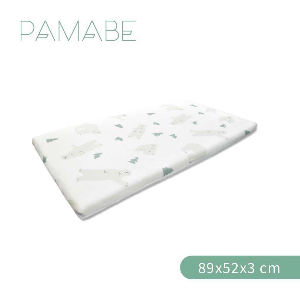 多功能薄墊-HI FIVE北極熊(雙面鳥眼布)-89x52x3cm(適用於奇哥 Joie kubbie™ sleep)