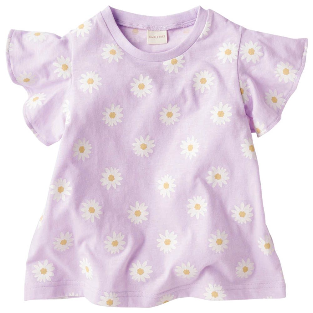 短袖T恤-滿版印花-紫色