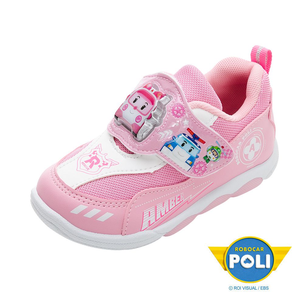 POLI 波力救援小英雄 - POLI 童鞋 電燈運動鞋 POKX34143-減壓輕量大底-粉紅-(小中童段)