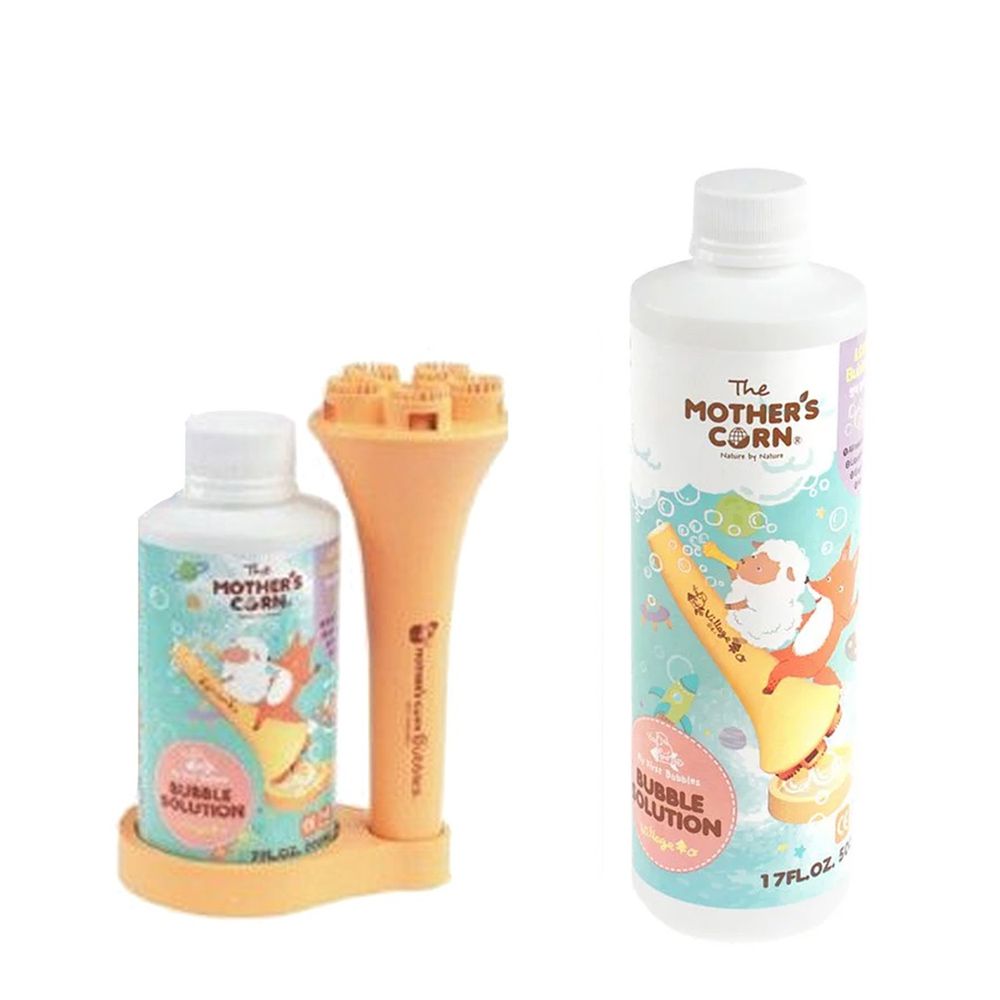 韓國 Mother's Corn - 兒童專用不易破泡泡組+兒童專用超多泡泡補充罐(500ml)