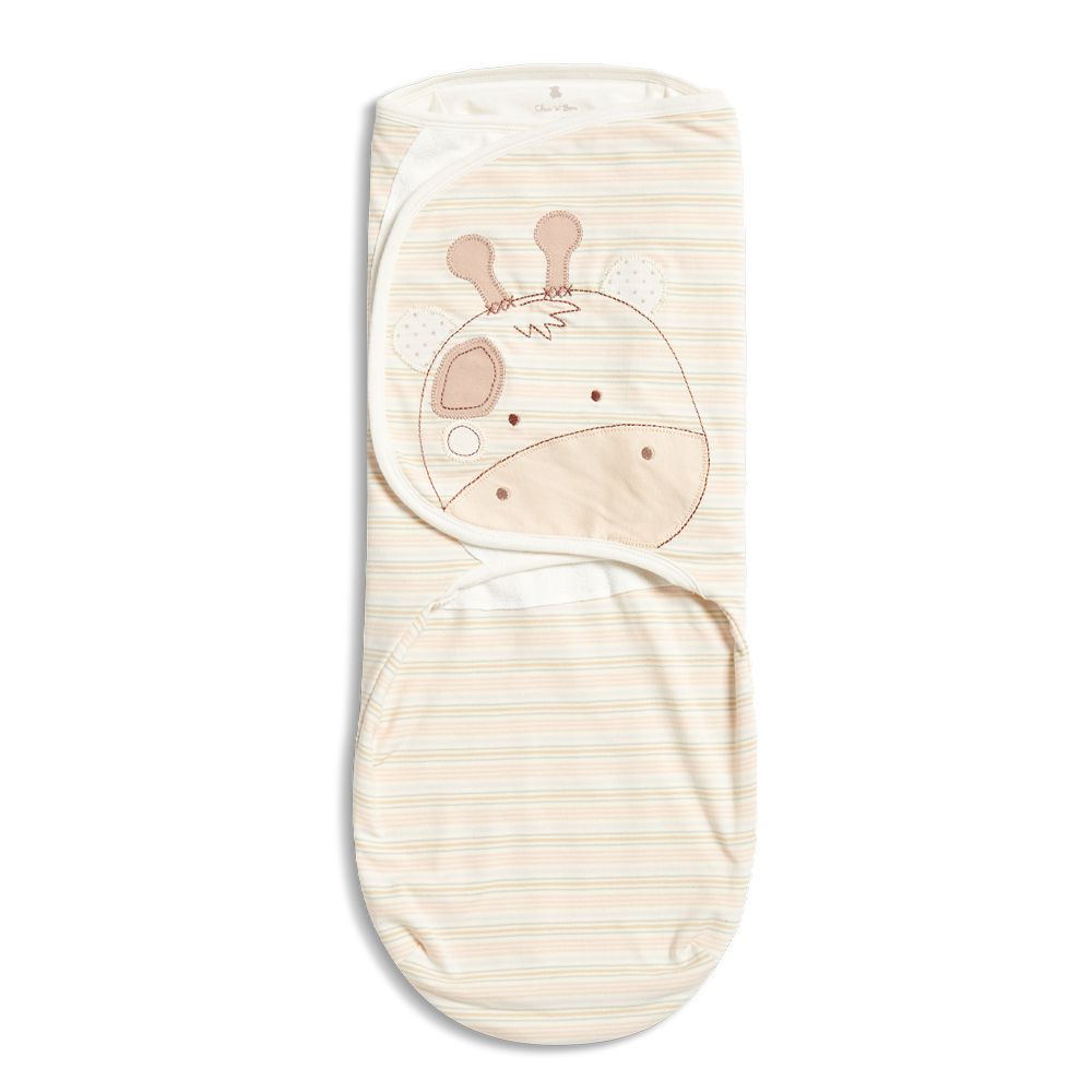 有機棉靜音魔鬼氈子宮包巾(58x72cm 懶人包巾 舒眠包巾 安撫包巾 新生兒包巾 防驚跳包巾)