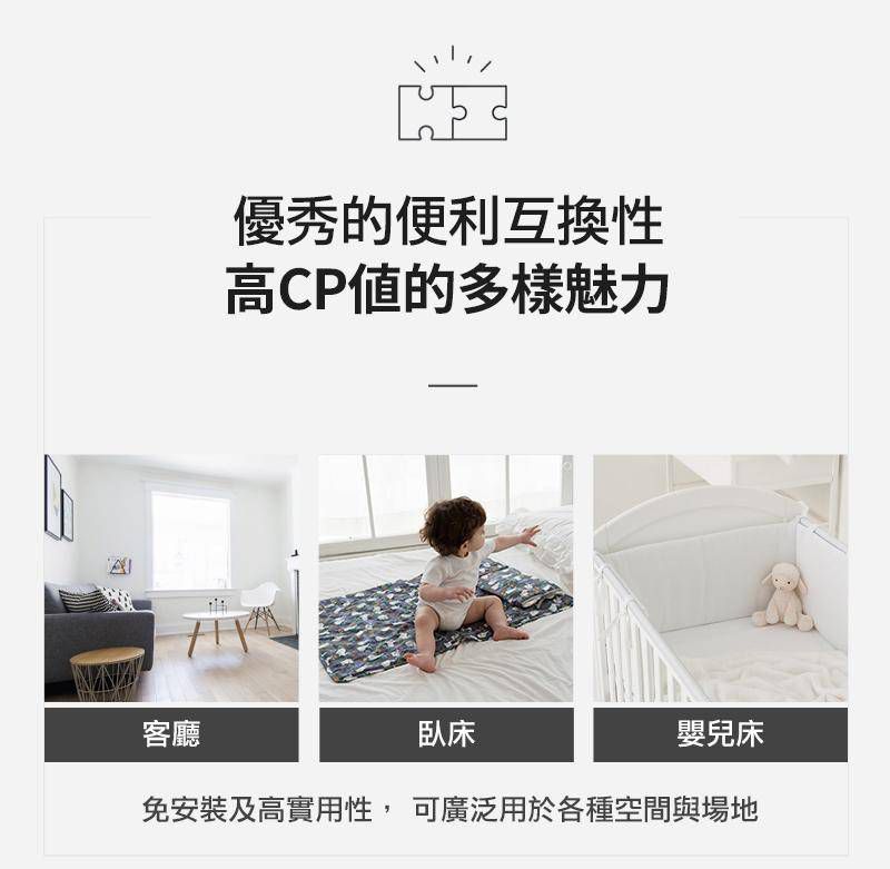 韓國 Jellypop - 全新微顆粒酷涼珠 100%純棉果凍床墊-牛奶跳跳兔-白色 (90 X 60X1.5 (±2cm))