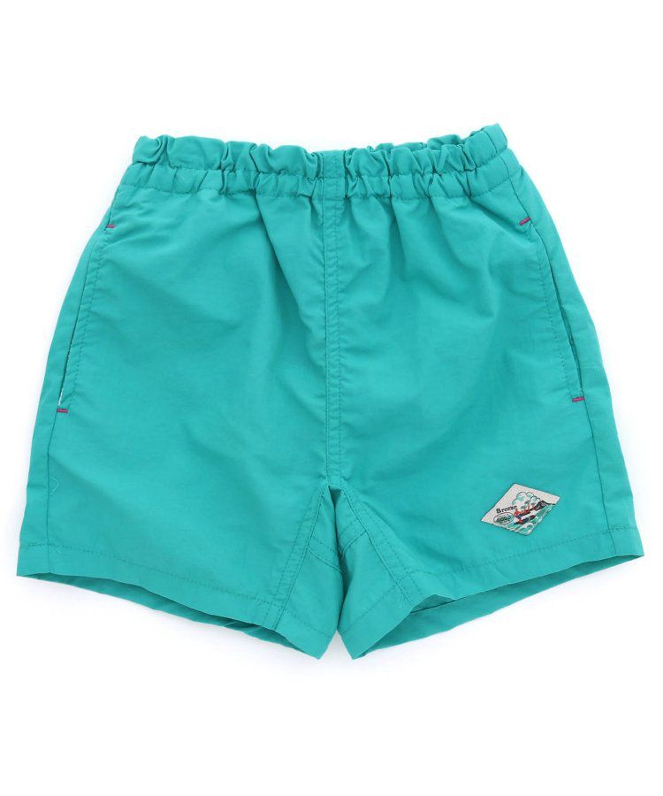 日本 BREEZE - 水陸二用百搭logo裝飾短褲-寶石綠