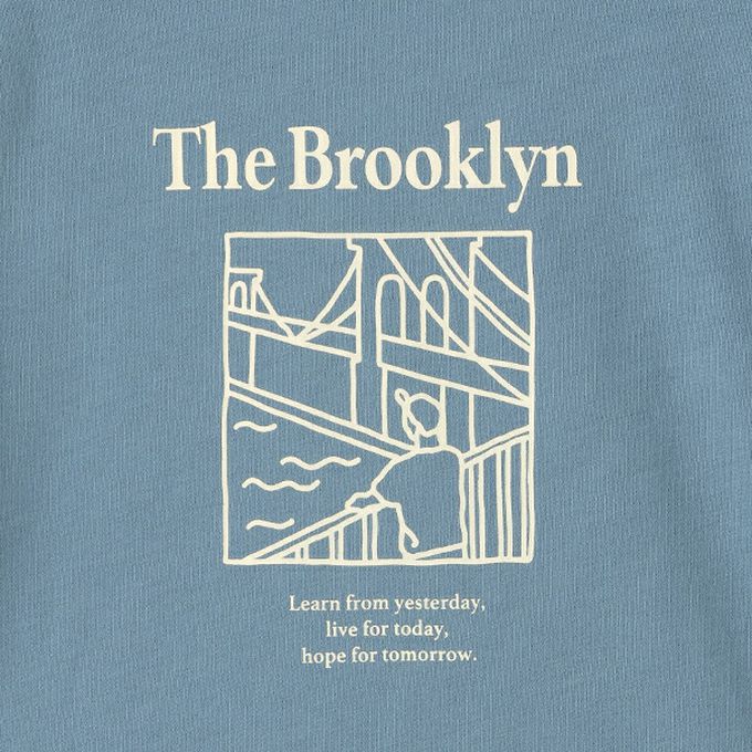 日本 petit main - 100%棉 清新印花短袖上衣-BROOKLYN-薄荷綠