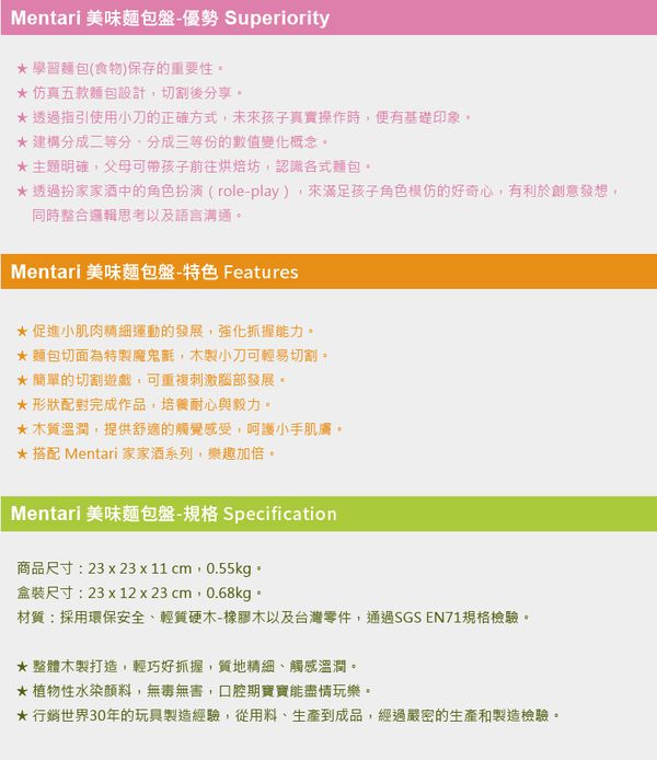 台灣 Mentari - 美味麵包盤