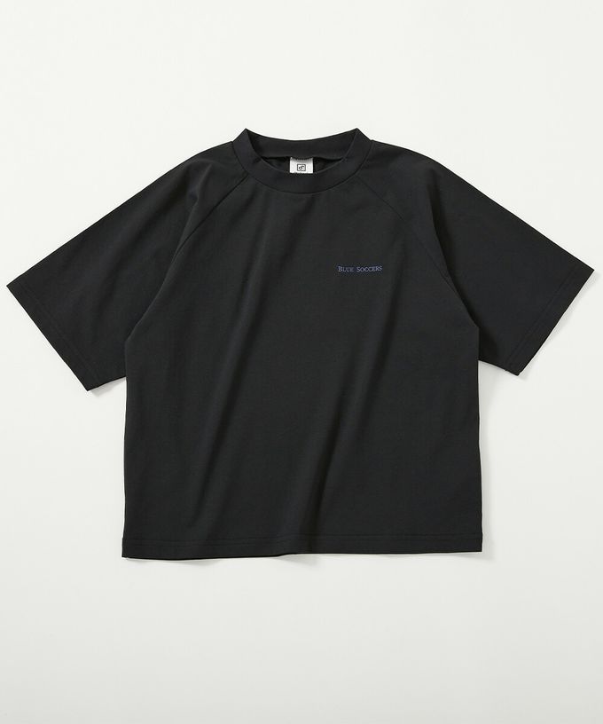 日本 devirock - 防污抗UV 高機能五分袖上衣-淺綠x白x藍