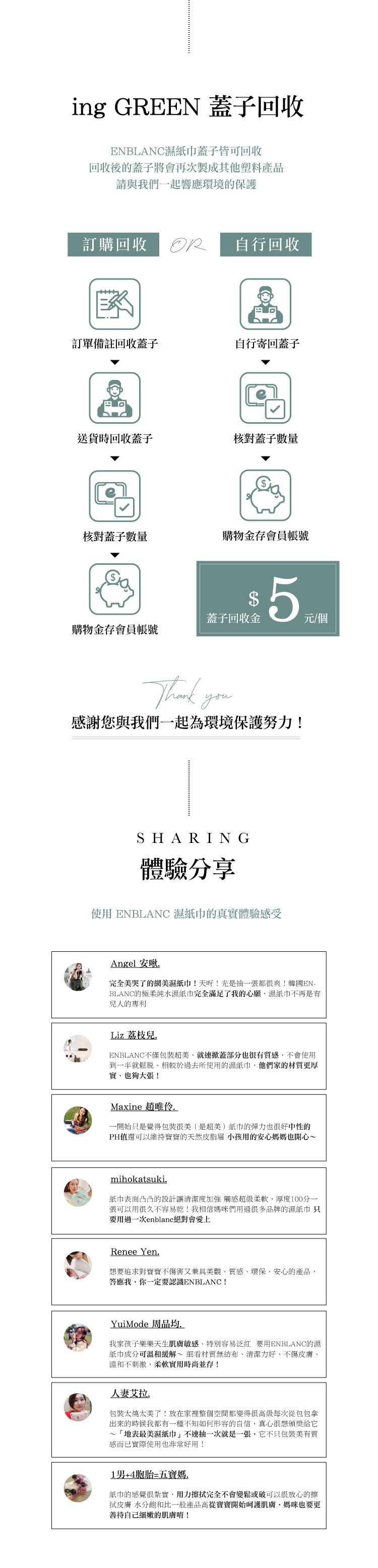 韓國 ENBLANC - 銀離子抗菌｜極厚仙人掌｜純水濕紙巾-有蓋輕裝-墨綠色-32抽10包