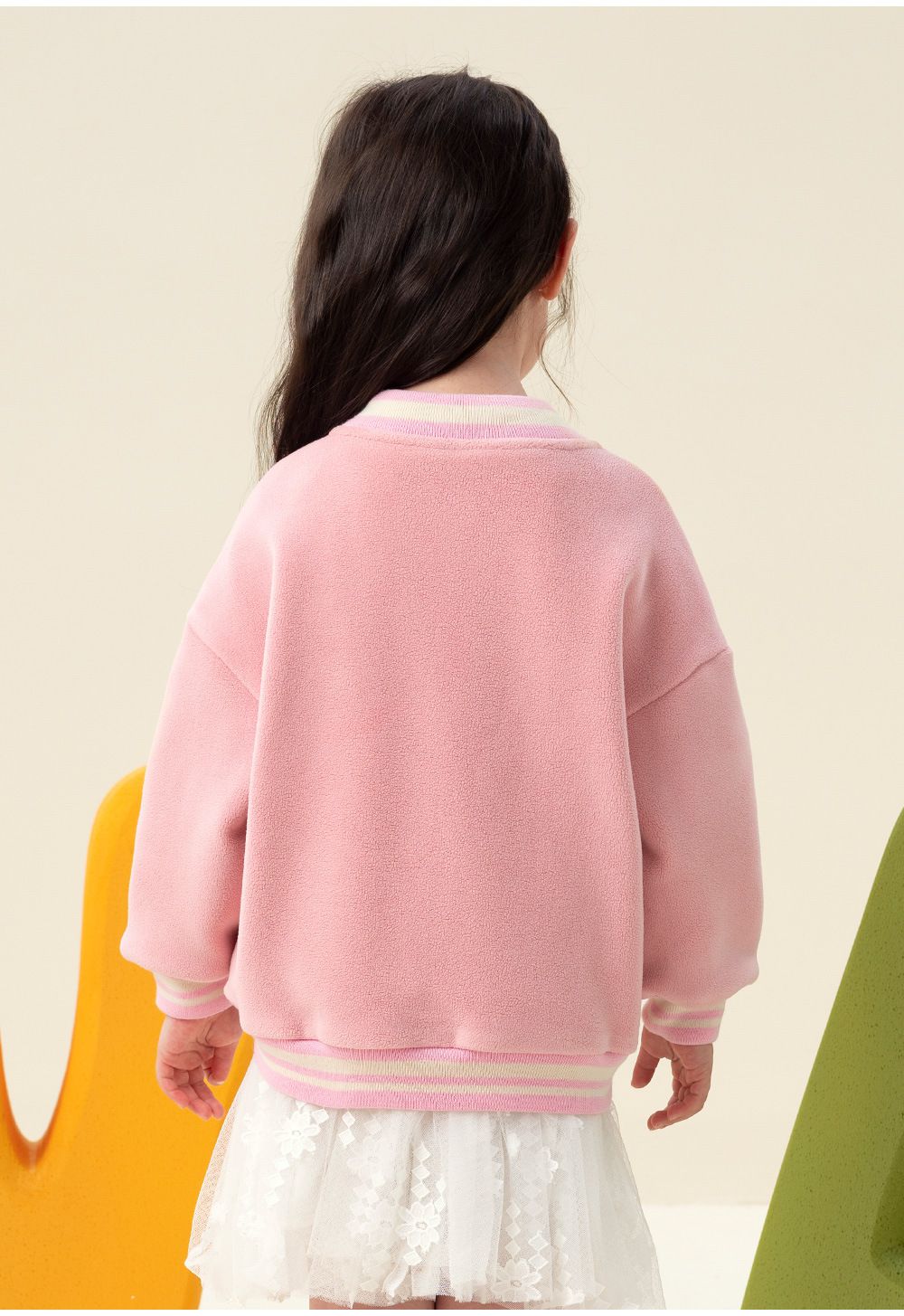 卡通汪汪隊加絨加厚棒球外套-卡通人物天天-粉色