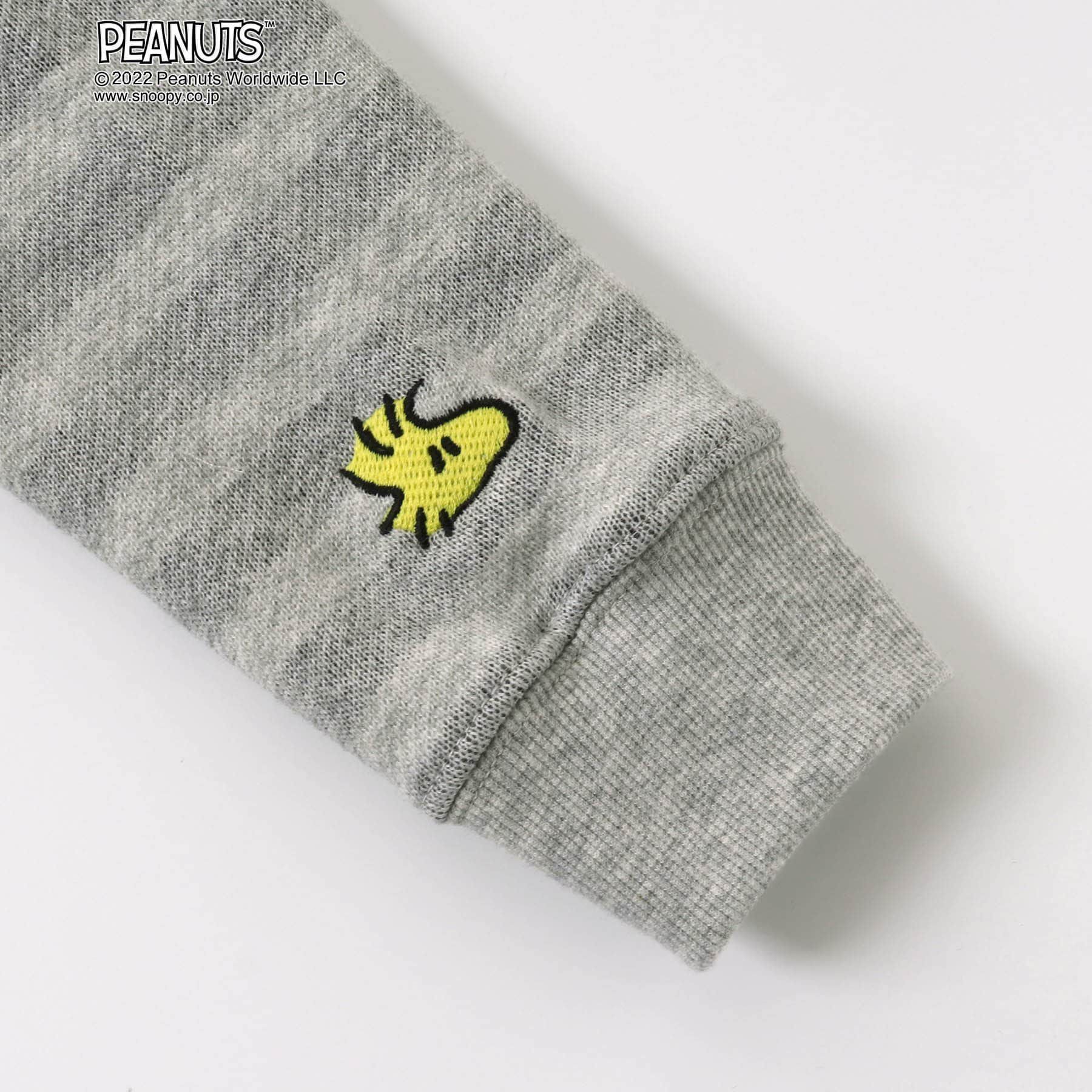 日本千趣會 - 史努比印花圓領長袖上衣-永遠的好友-條紋藍綠