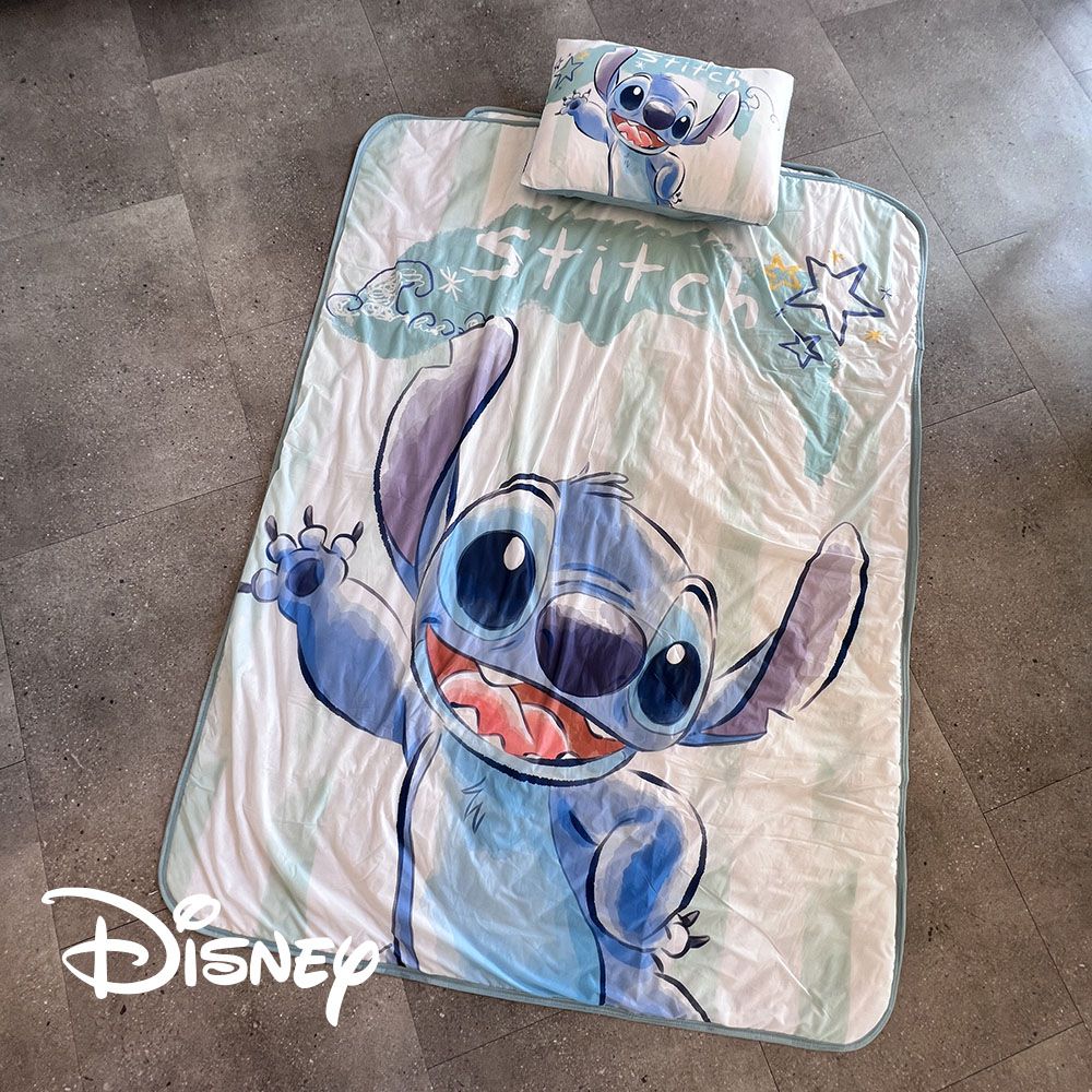 迪士尼Disney - 涼感兒童三合一睡墊-HI史迪奇 (枕頭+枕套*1/睡墊*1/被子*1)
