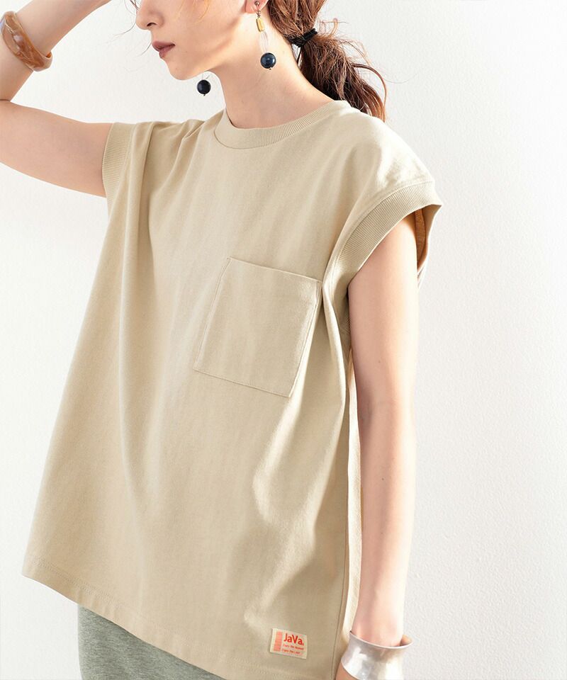 日本 Classical Elf - 100%美國棉厚磅圓領無袖上衣-白