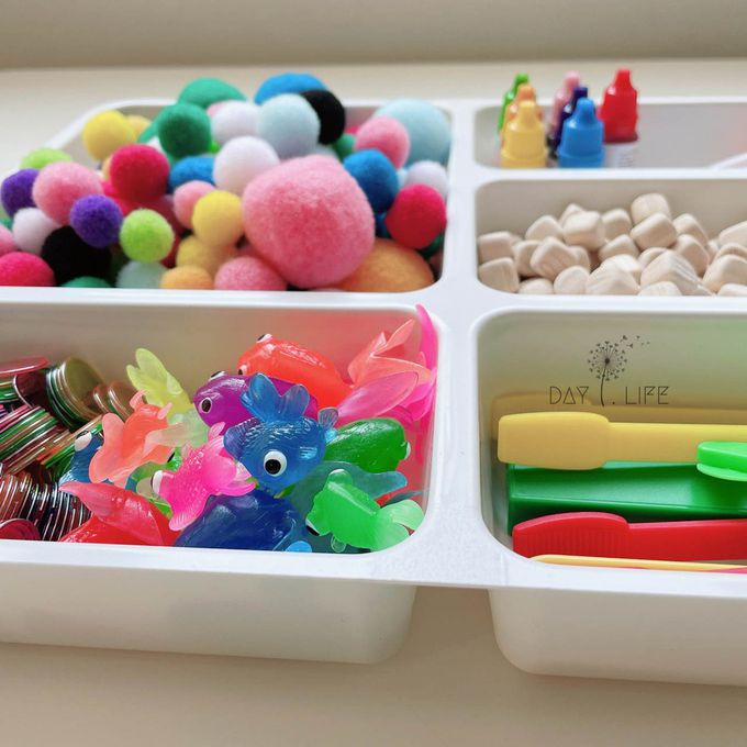 玩玩 Play - 韓國分格多用感官盆-分分盆_圓圓 (直徑37cm/深度4cm)