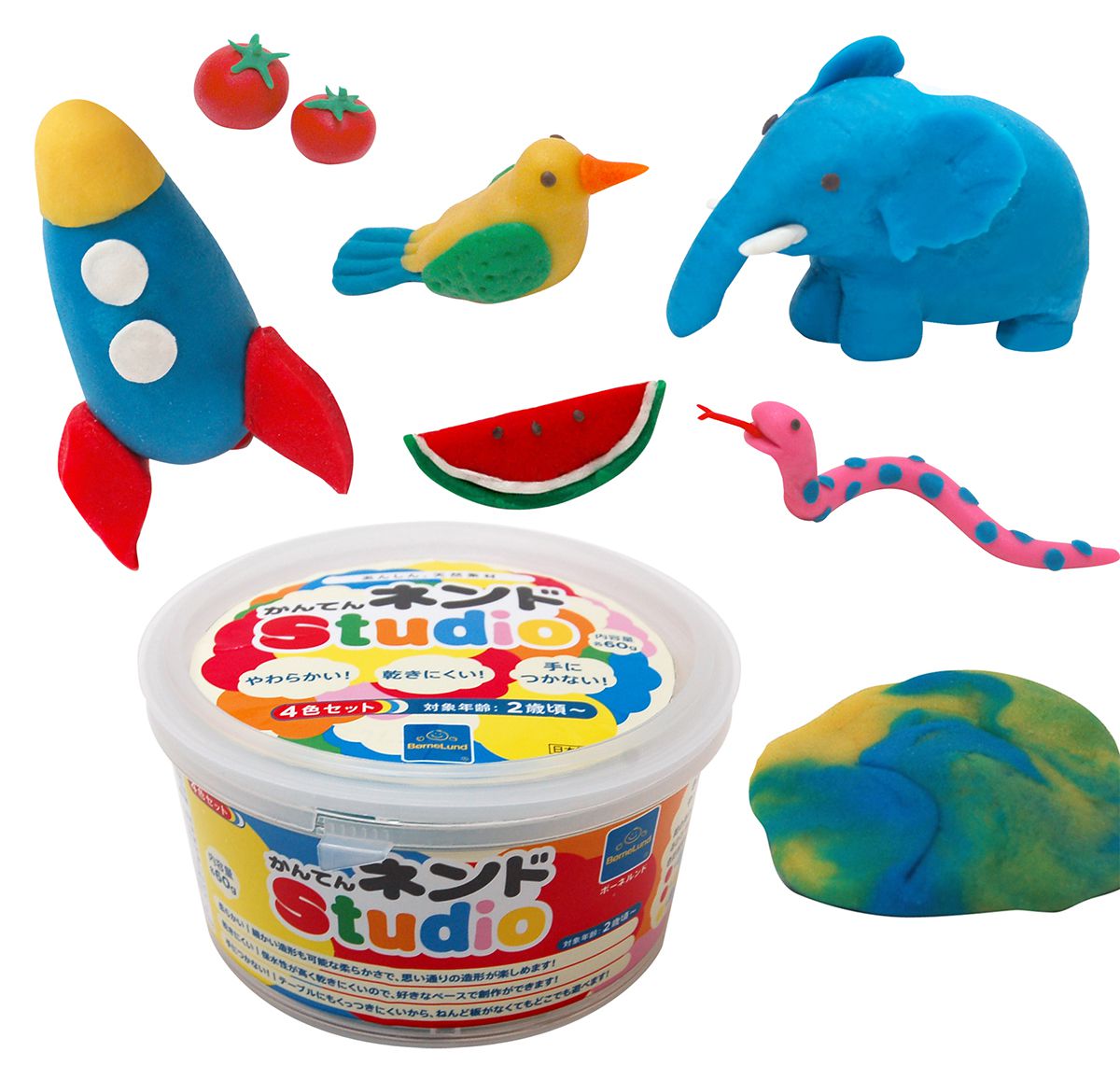 akachan honpo - 寒天黏土 4色組