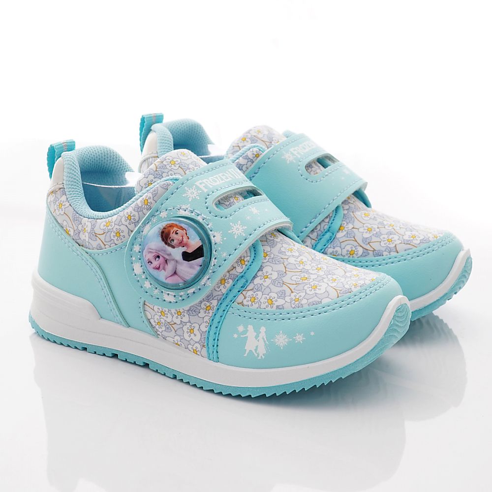 冰雪奇緣 - 卡通電燈款童鞋(中小童段)-運動鞋-湖水藍