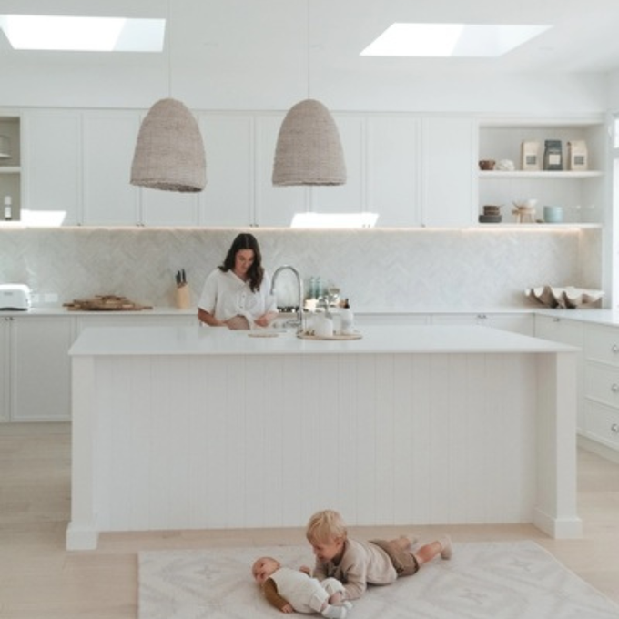 澳洲 Mikro Australia - 精緻美學地墊 - Aztec ivory 阿茲特克奶油-大 - 長200x寬140x厚1.5