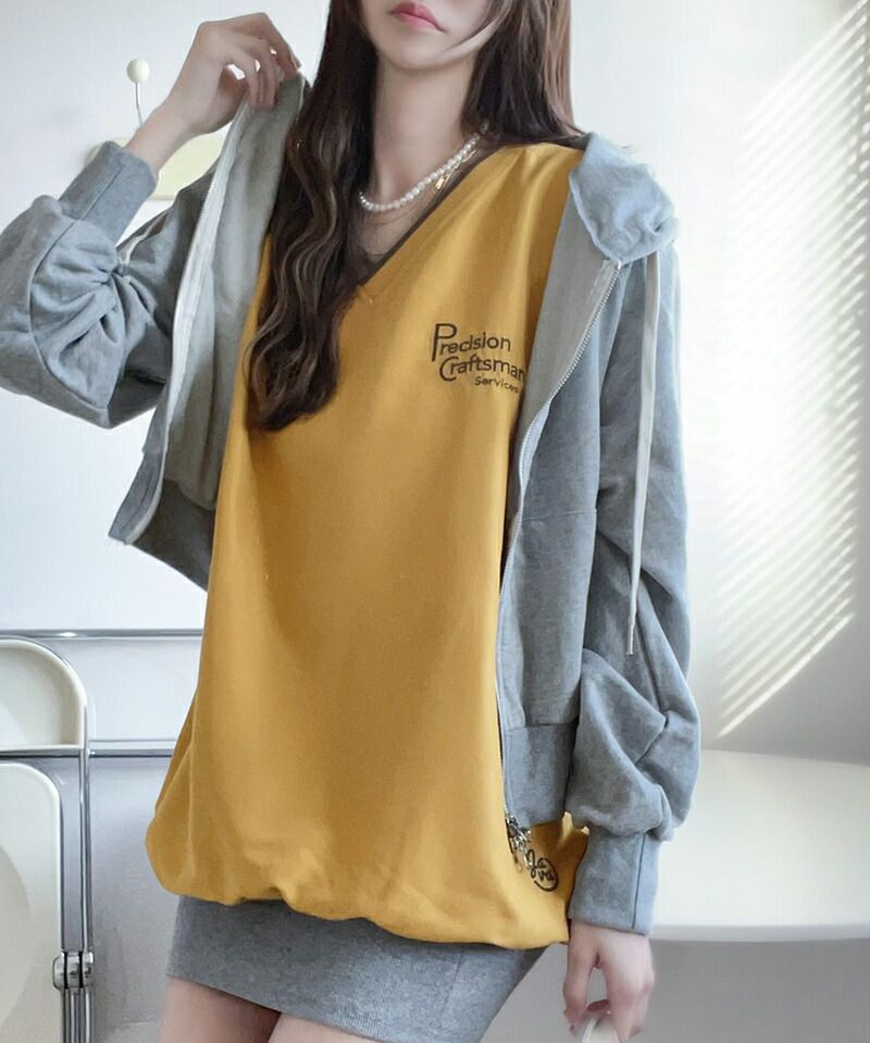 日本 Classical Elf - 英文刺繡百搭無袖上衣/背心-深藍