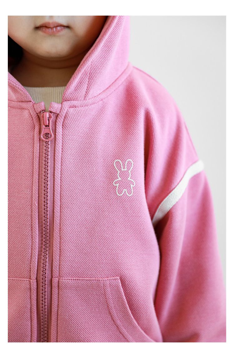 連帽休閒運動外套-熊熊-灰色