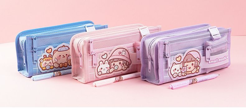 小麻糬大容量造型鉛筆盒-糖果款-粉色 (22x10x7cm)