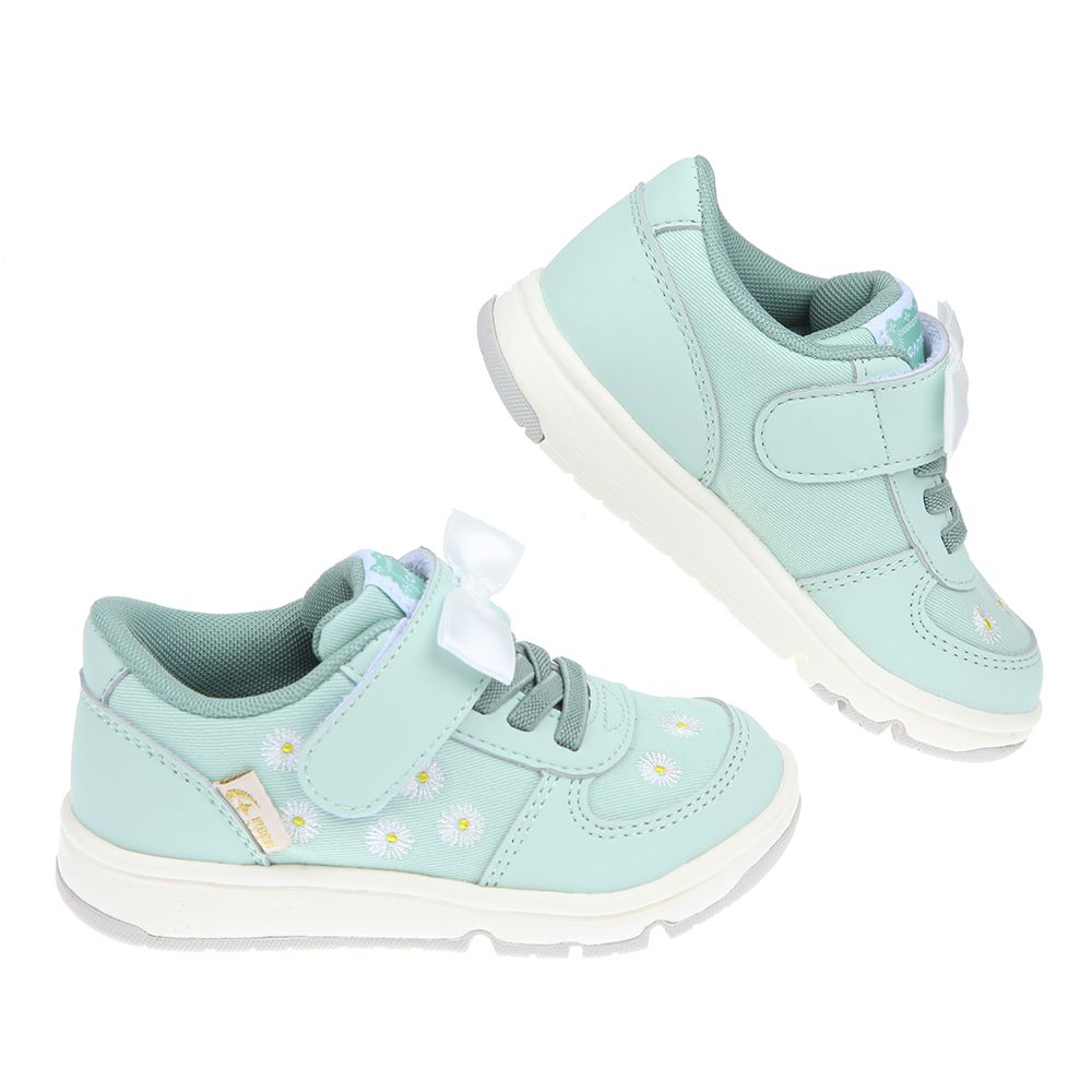 Moonstar日本月星 - 日本Carrot小雛菊薄荷綠色兒童機能運動鞋