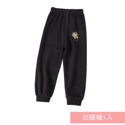 JoyNa - 2件入-兒童長褲 純棉長褲 兒童休閒褲 束口褲-黑色+隨機1入