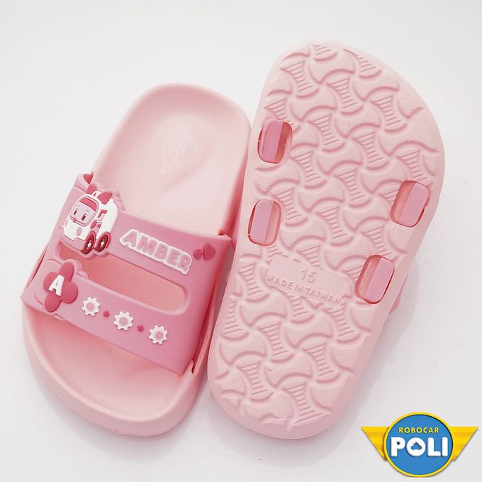POLI輕量拖鞋(袋裝)POKS34013粉(中小童)-涼拖鞋-粉