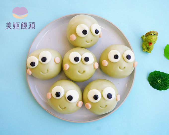 美姬饅頭 - 小青蛙鮮乳造型饅頭-35g*6顆