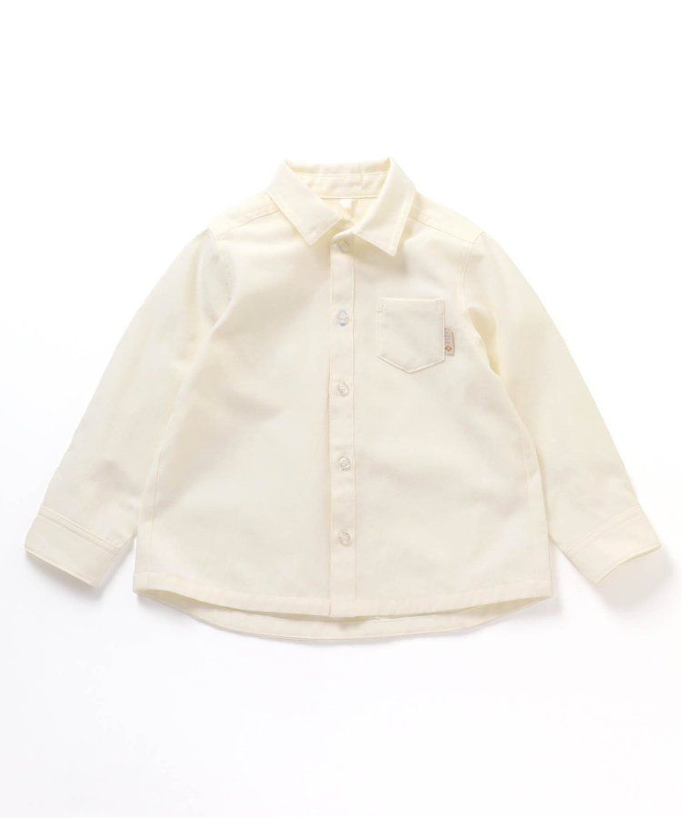 日本 BREEZE - [推薦]氣質系正式領長袖襯衫-素面-米白