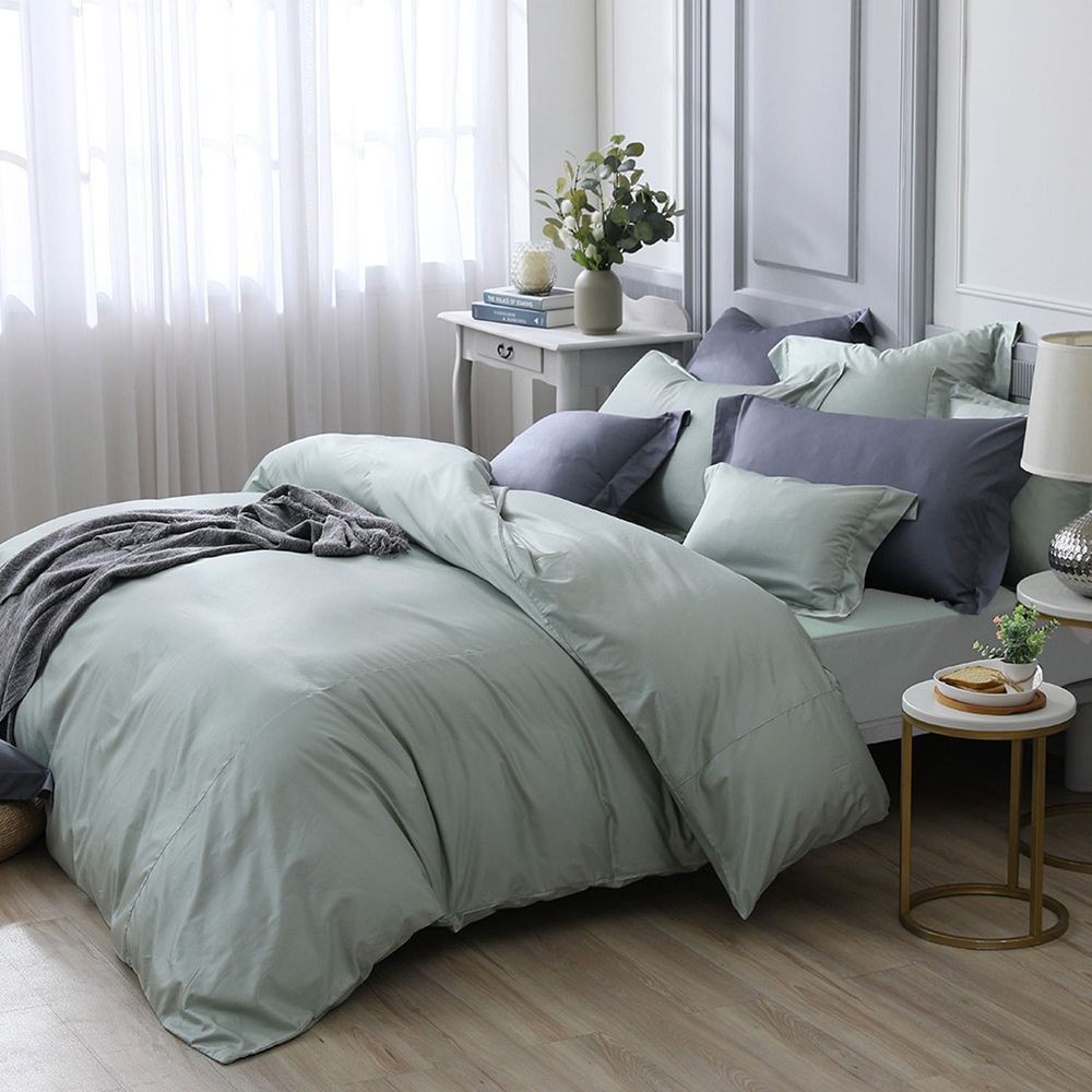 澳洲 Simple Living - 天絲福爾摩四件式被套床包組-台灣製-月眸綠