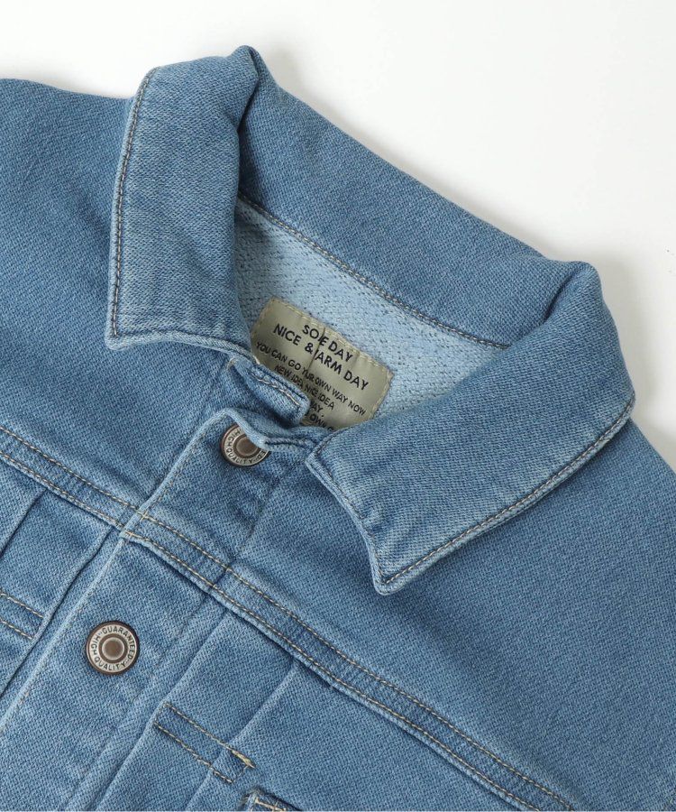 日本 BREEZE - すぽ軽系列 輕盈彈性牛仔外套-淺藍