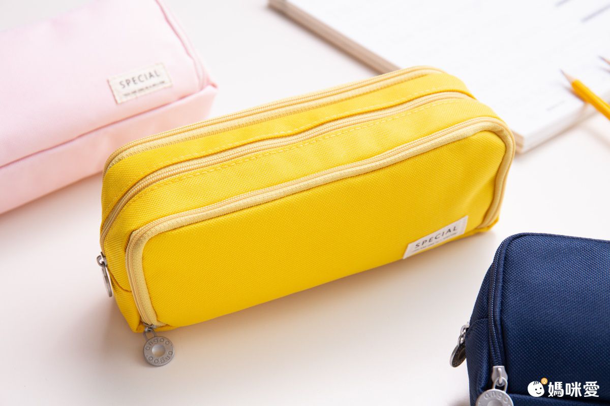 大開口多夾層鉛筆袋-黑色-可雙開口