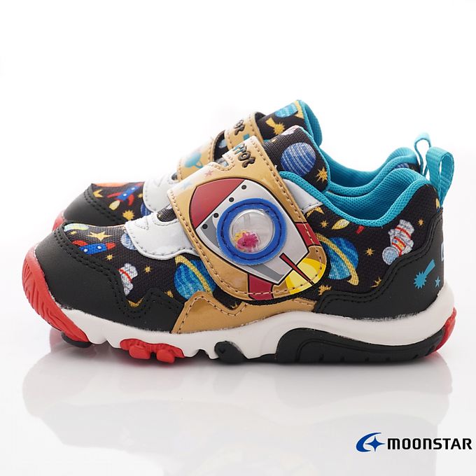 Moonstar日本月星 - 月星玩耍速乾機能款(中小童段)-運動鞋-黑