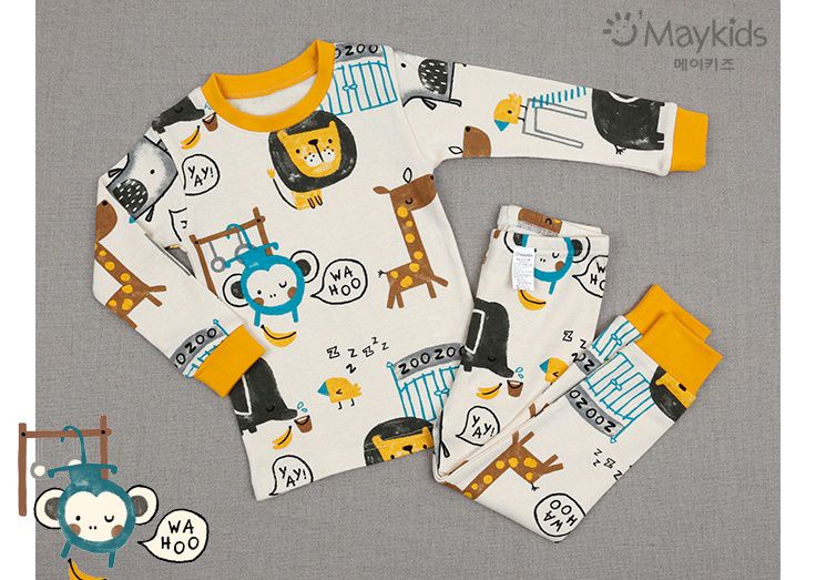 [現貨] ✦ 零碼出清價 ✭ 韓國 Maykids 有機棉長袖家居服/防踢被 ✭