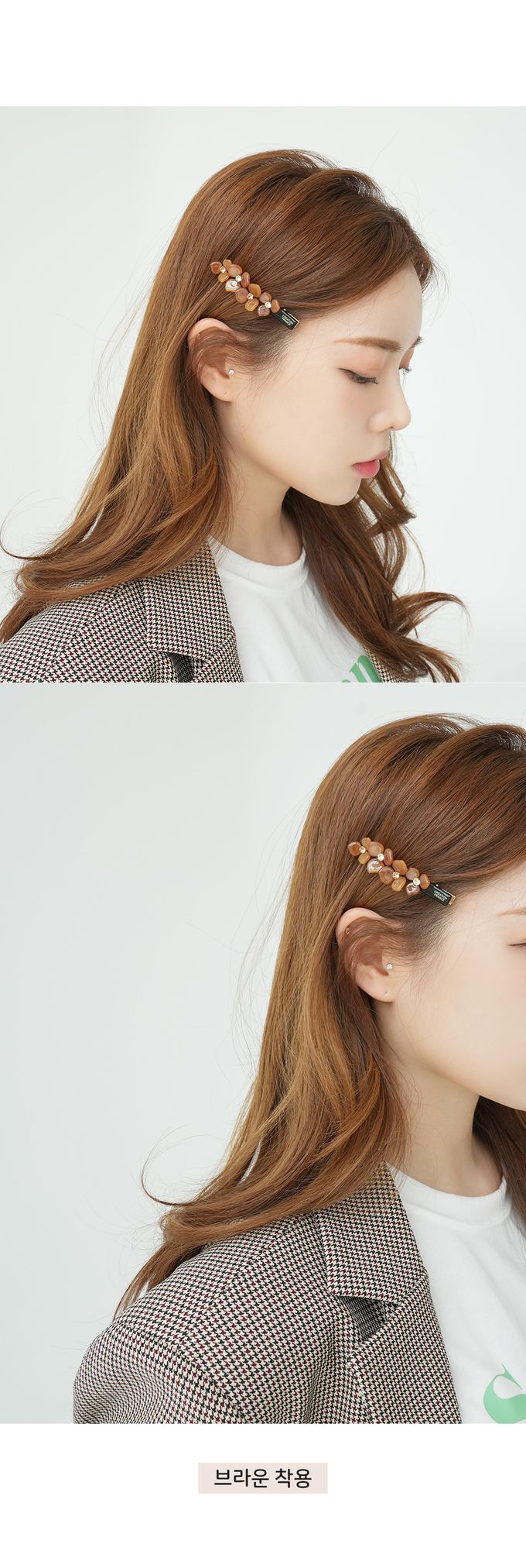 韓國 Soo&Soo - 正韓製CREATION FRANCE立體花朵髮夾-絢彩紅寶石