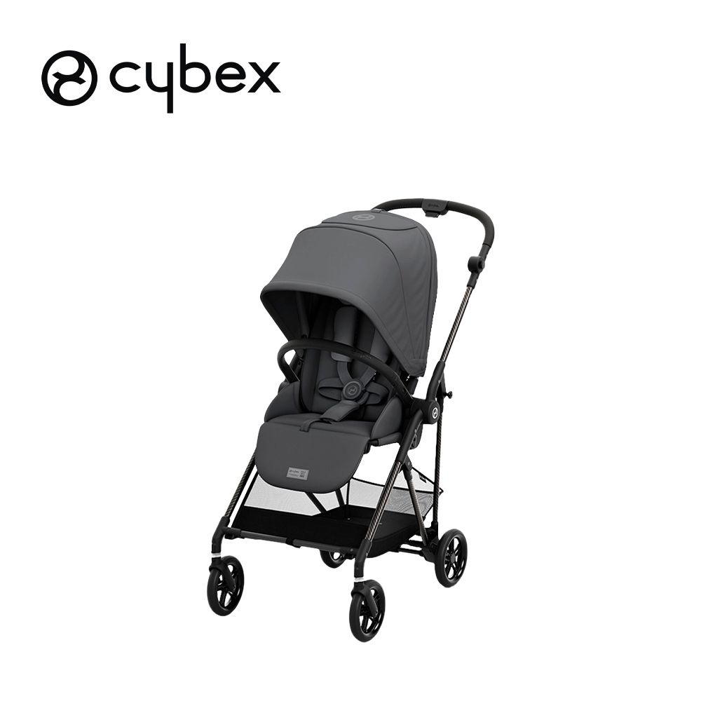 德國 Cybex - Melio 雙向嬰兒推車(含新生兒座墊組)-超輕量碳纖維日本限定款-莫蘭迪灰