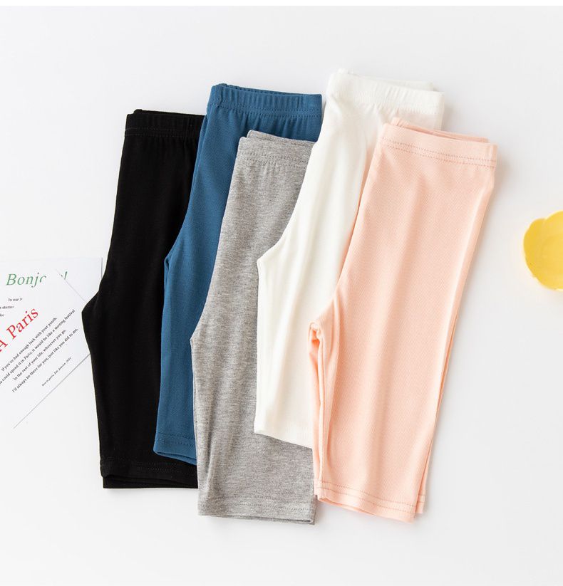 FANMOU - 莫代爾純色五分內搭褲-粉色
