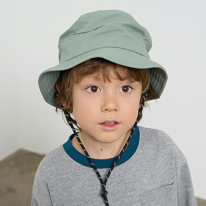 日本 b-ROOM - 防潑水 帥氣山系尼龍遮陽帽(可收納)-黑