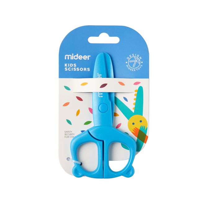 MiDeer - 兒童塑膠安全剪刀-藍