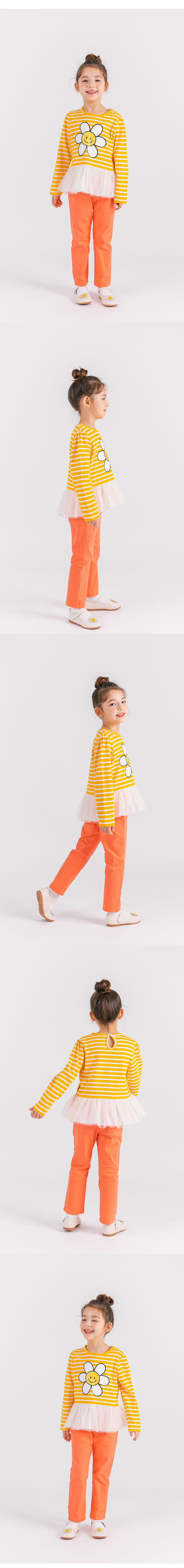 韓國 OZKIZ - 糖果色鬆緊褲腰頭彈力褲-太陽黃