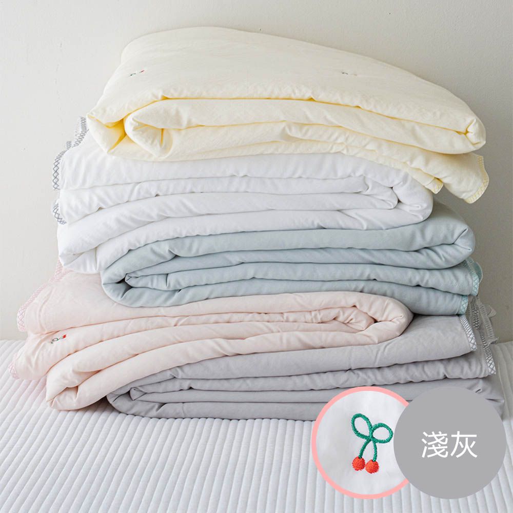 廣藏市場 韓國製接觸涼感舒眠涼被-迷你櫻桃-淺灰